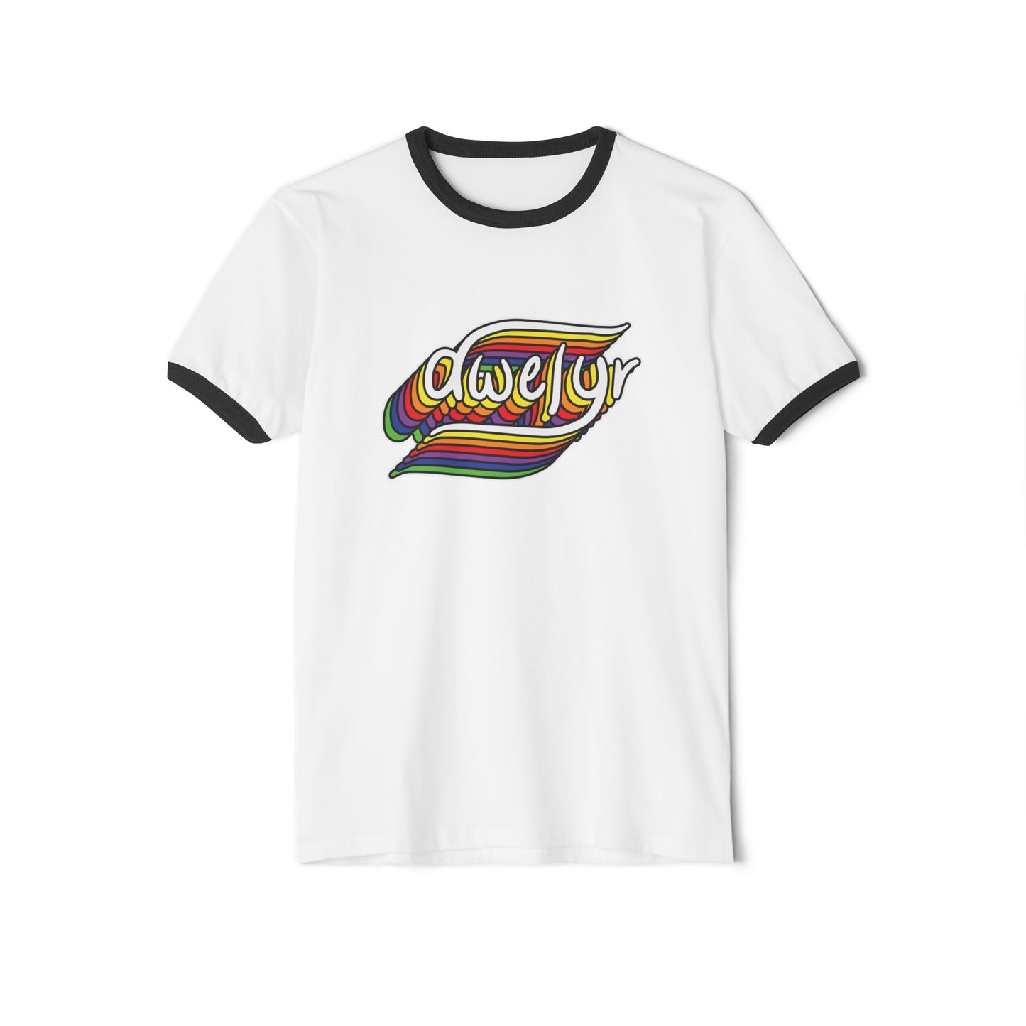 Rainbow dwelyr Unisex Cotton Ringer T-Shirt