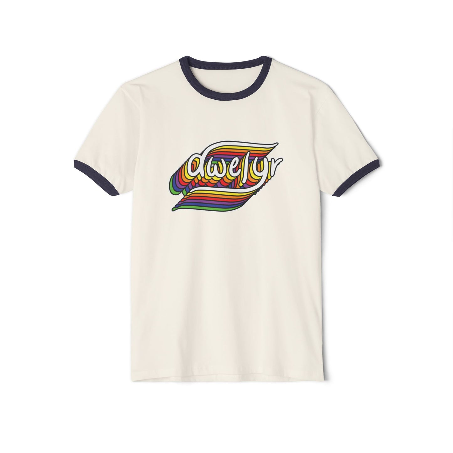 Rainbow dwelyr Unisex Cotton Ringer T-Shirt