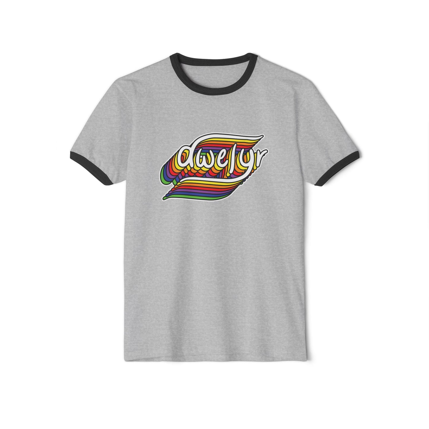 Rainbow dwelyr Unisex Cotton Ringer T-Shirt