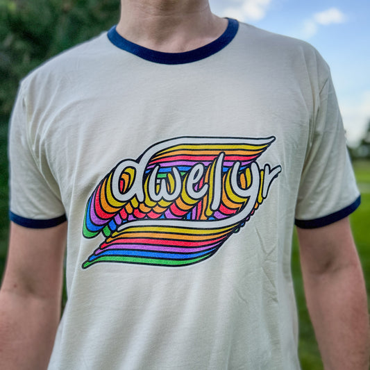 Rainbow dwelyr Unisex Cotton Ringer T-Shirt